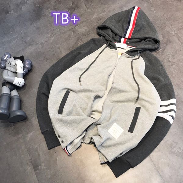 fashion br tb 21 spring summer new lovers four bars casual loose zipper men's and women's hooded sweater, Black
fashion br tb 21 spring summer new lovers four bars casual loose zipper men's and women's hooded sweater, Black