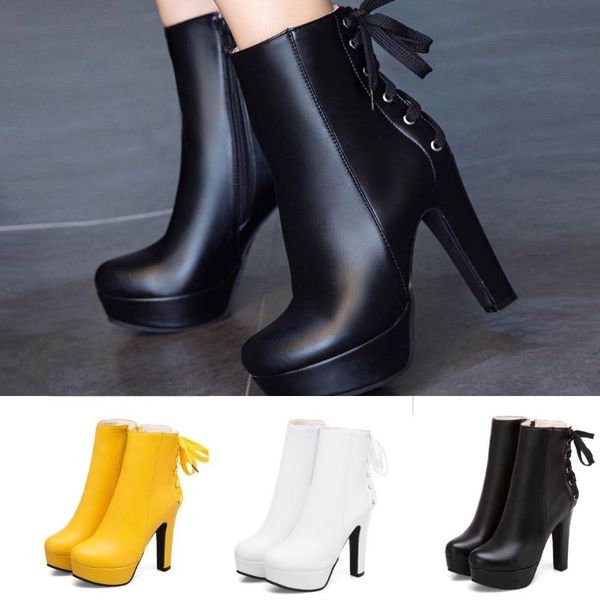 boots leisure women boot waterproof round head high heels zipper ankle women's square heel shoes booties pu, Black
boots leisure women boot waterproof round head high heels zipper ankle women's square heel shoes booties pu, Black
