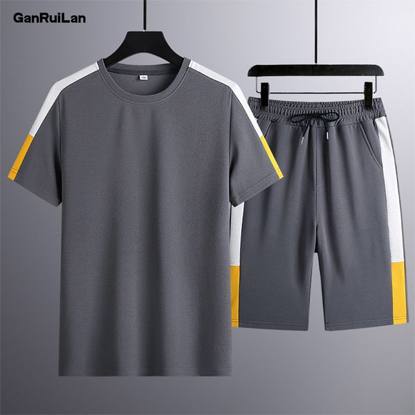 casual men's tracksuit clothing summer men fitness sporting suits short sleeve t shirt shorts sportswear 2 piece set 210518, Gray
casual men's tracksuit clothing summer men fitness sporting suits short sleeve t shirt shorts sportswear 2 piece set 210518, Gray