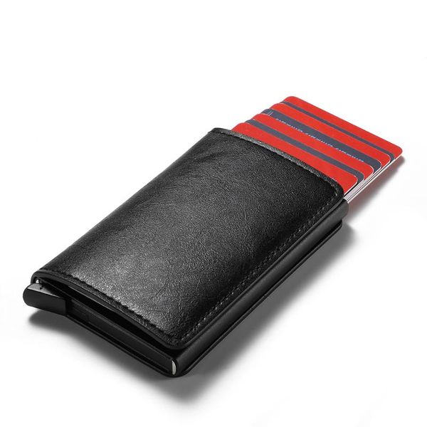 card holders casekey anti rfid protection men women holder leather vintage slim mini wallet metal aluminum business id case, Brown;gray
card holders casekey anti rfid protection men women holder leather vintage slim mini wallet metal aluminum business id case, Brown;gray