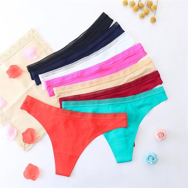 women's panties temptation seamless one piece thong ice silk underwear fashion low waist cotton crotch thongs women, Black;pink
women's panties temptation seamless one piece thong ice silk underwear fashion low waist cotton crotch thongs women, Black;pink