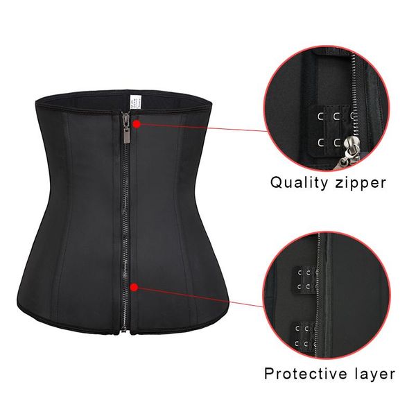 women's shapers women latex waist trainer body shaper corsets with zipper cincher corset slimming belt black shapewear plus size, Black;white
women's shapers women latex waist trainer body shaper corsets with zipper cincher corset slimming belt black shapewear plus size, Black;white