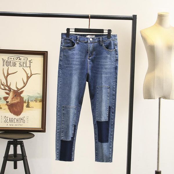 women's jeans 2021 spring fashion high waist women pencil pants cotton slim elastic lady casual patch denim trousers for female l2-556, Blue
women's jeans 2021 spring fashion high waist women pencil pants cotton slim elastic lady casual patch denim trousers for female l2-556, Blue