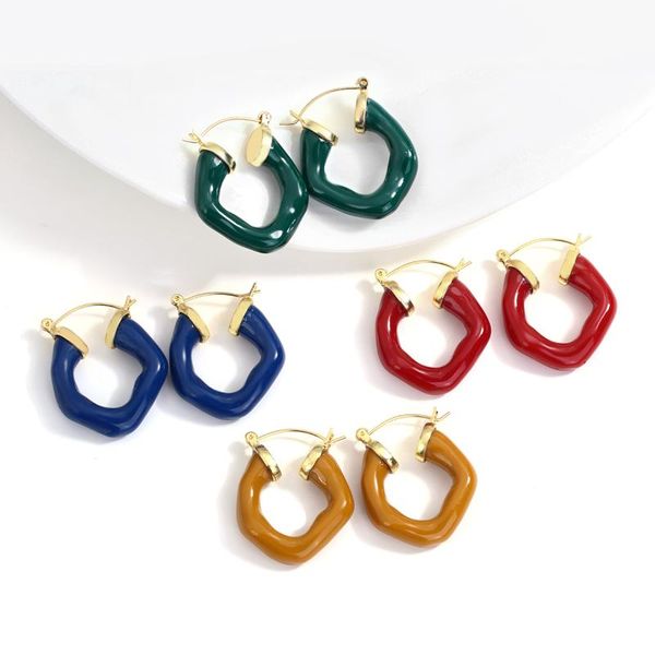 hoop & huggie aensoa irregular colorful enamel glaze metal earrings 2021 fashion simple geometric for women travel jewelry gifts, Golden;silver
hoop & huggie aensoa irregular colorful enamel glaze metal earrings 2021 fashion simple geometric for women travel jewelry gifts, Golden;silver
