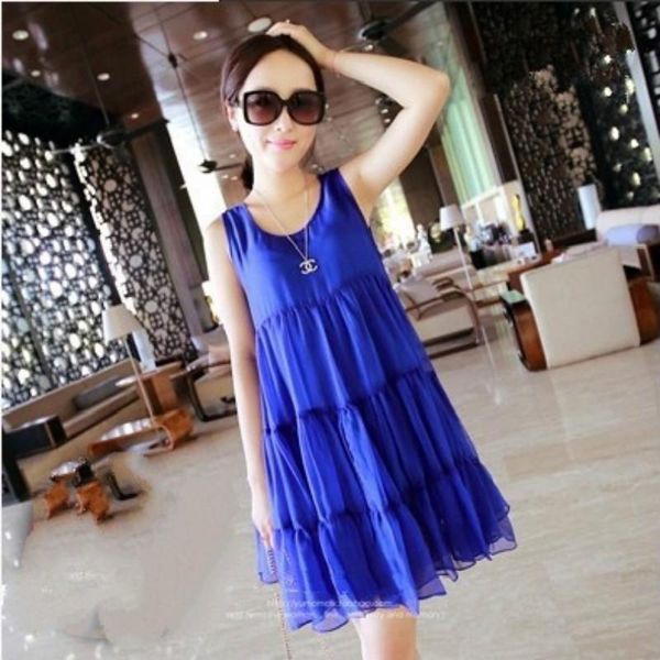 maternity dresses pregnancy clothes summer dress korean style sleeveless chiffon a- line pregnent blue casual, White
maternity dresses pregnancy clothes summer dress korean style sleeveless chiffon a- line pregnent blue casual, White