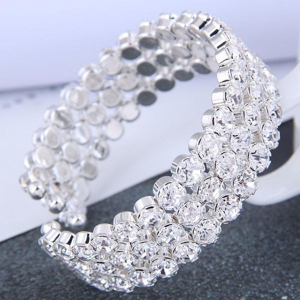 link, chain fashion crystal cuff bangles & bracelets for women 2021 girls sliver color charm jewelry accessories, Black
link, chain fashion crystal cuff bangles & bracelets for women 2021 girls sliver color charm jewelry accessories, Black