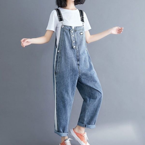 women's jeans boyfriend's style loose fit bib-fitting female casual overalls hip hop denim suspend plus size pants from long brim, Blue
women's jeans boyfriend's style loose fit bib-fitting female casual overalls hip hop denim suspend plus size pants from long brim, Blue