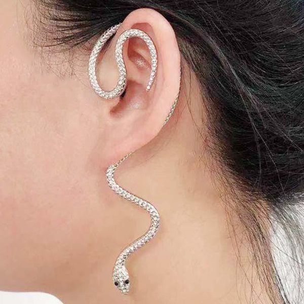 hoop & huggie european and american exaggerated snake-shaped personalized earrings without pierced fashion female accessories, Golden;silver
hoop & huggie european and american exaggerated snake-shaped personalized earrings without pierced fashion female accessories, Golden;silver