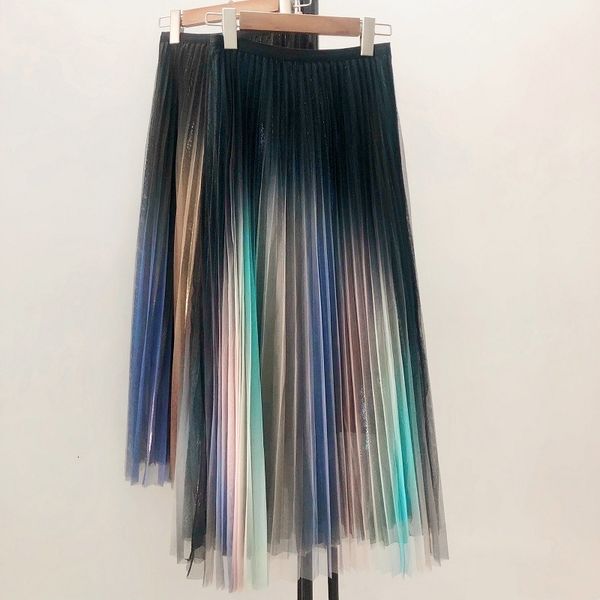 women's pants & capris summer midi long skirt womens gradient metallic color flashing gold silk pleated high waist drape large swi, Black;white
women's pants & capris summer midi long skirt womens gradient metallic color flashing gold silk pleated high waist drape large swi, Black;white