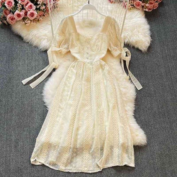two piece dress summer women's french romance bow-tied short sleeve lace 2021 elegant floral embroidery a-line party vintage tupm, White
two piece dress summer women's french romance bow-tied short sleeve lace 2021 elegant floral embroidery a-line party vintage tupm, White