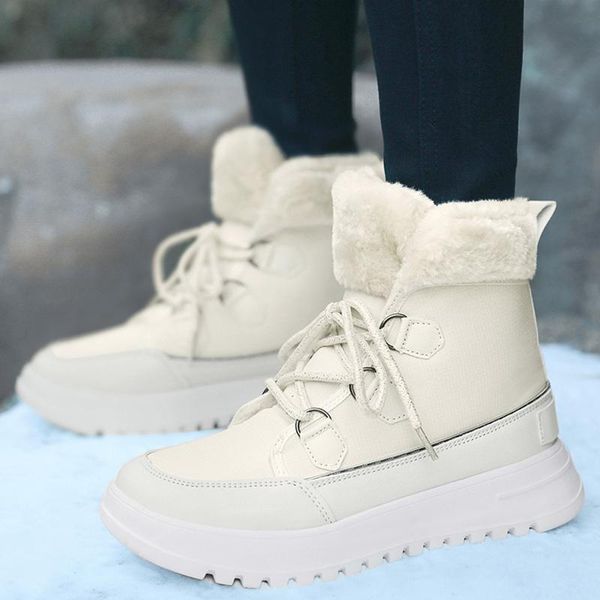 boots 2021 warm plush waterproof pu leather non-slip women winter snow ladies platform shoes female thick fur ankle, Black
boots 2021 warm plush waterproof pu leather non-slip women winter snow ladies platform shoes female thick fur ankle, Black