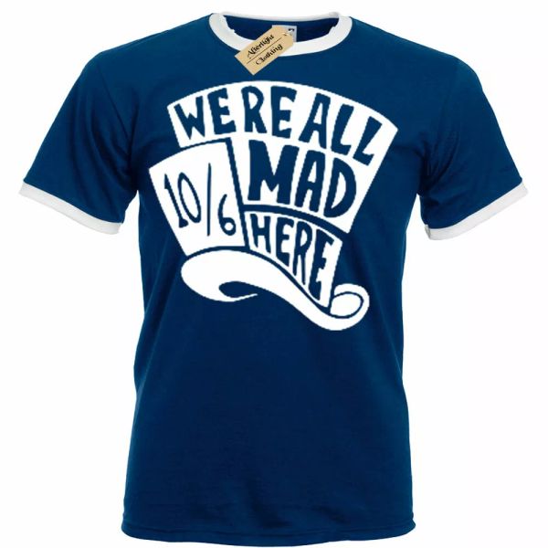 Chapelier Fou T-Shirt We Are Tout Mad Here Alice en Merveilles Hommes Contraste, White;black
Chapelier Fou T-Shirt We Are Tout Mad Here Alice en Merveilles Hommes Contraste, White;black