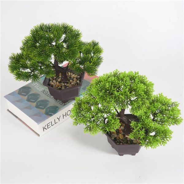 home decoration welcoming pine bonsai simulation decorative flowers and wreaths artificial fake green pot plants &
home decoration welcoming pine bonsai simulation decorative flowers and wreaths artificial fake green pot plants &