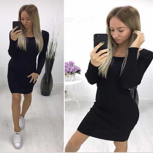casual dresses women knitted sweater dress autumn winter loose thin oversized 2021 long, Black;gray
casual dresses women knitted sweater dress autumn winter loose thin oversized 2021 long, Black;gray