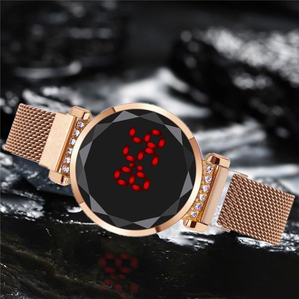 wristwatches luxury women magnetic watch red led digital bracelet ladies clock relogio feminino, Slivery;brown
wristwatches luxury women magnetic watch red led digital bracelet ladies clock relogio feminino, Slivery;brown