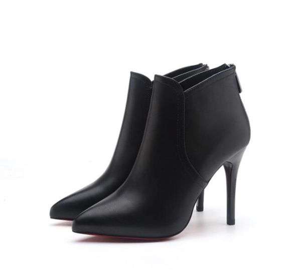 boots female winter cotton short boot high heel women's shoes pointed plus velvet stiletto leather black suede
boots female winter cotton short boot high heel women's shoes pointed plus velvet stiletto leather black suede