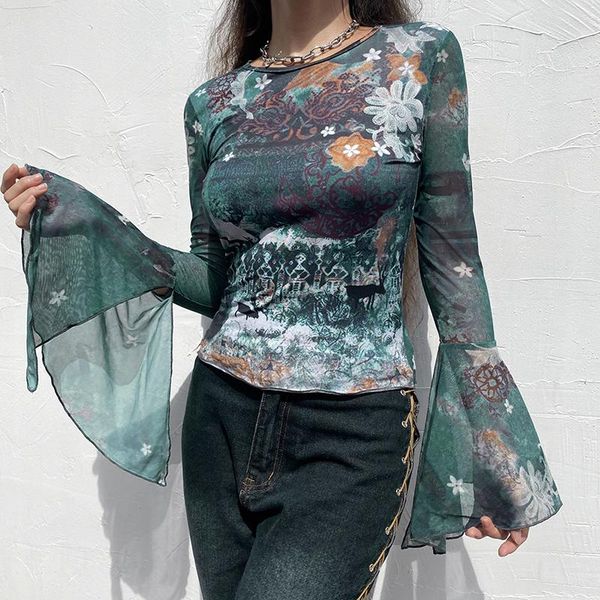 women's t-shirt fairycore grunge aesthetics tshirt y2k mesh vintage graphic tshirts women split flare sleeve shirt sweats tee mujer aut, White
women's t-shirt fairycore grunge aesthetics tshirt y2k mesh vintage graphic tshirts women split flare sleeve shirt sweats tee mujer aut, White