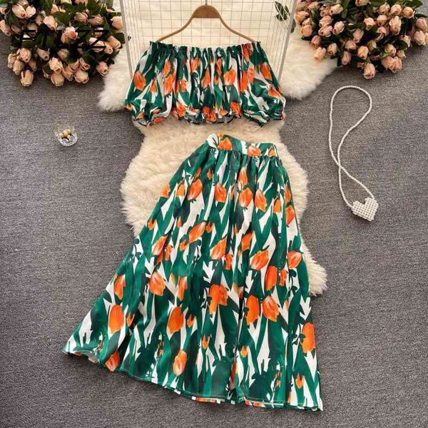 women beach two piece sets summer floral print short blouse crop high-waist skirt two-piece suits woman boho outfits 210602, White
women beach two piece sets summer floral print short blouse crop high-waist skirt two-piece suits woman boho outfits 210602, White