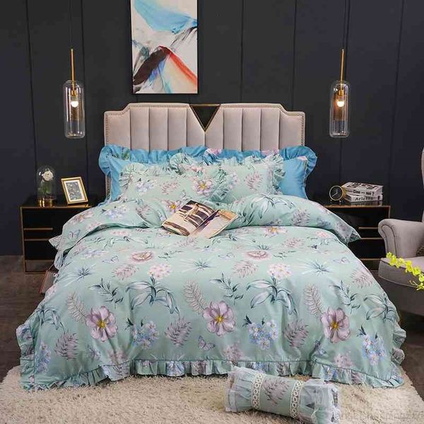4/6pcs floral ruffled duvet set 120/150/160x200cm bedskirt 100%soft cotton bedding sets comforter quilt cover pillowcase
4/6pcs floral ruffled duvet set 120/150/160x200cm bedskirt 100%soft cotton bedding sets comforter quilt cover pillowcase