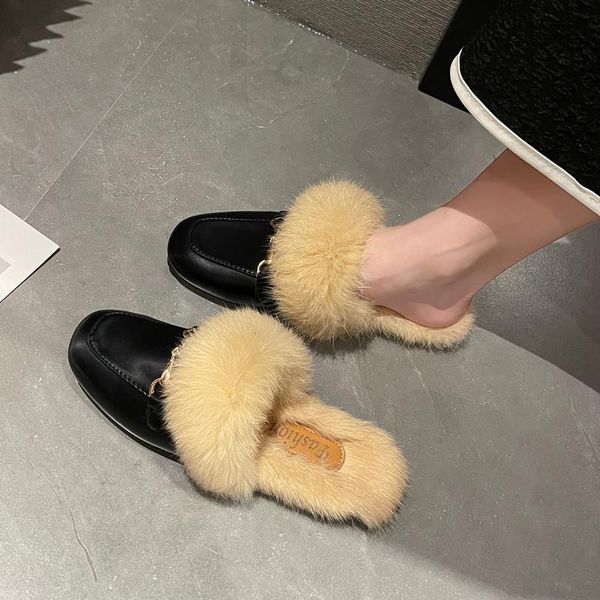 slippers 2022 winter fashion slip on women mules shoes furry warm short plush slipper female round toe flat heel ladies slides, Black
slippers 2022 winter fashion slip on women mules shoes furry warm short plush slipper female round toe flat heel ladies slides, Black