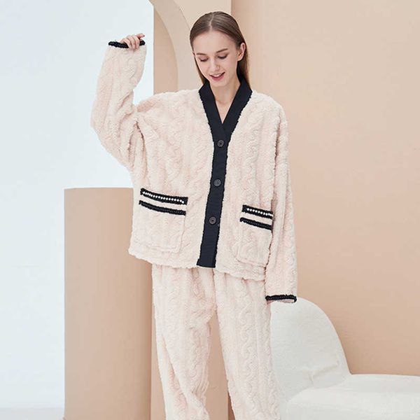 winter pajamas female coral velvet home clothes flannel pajamas suit pajamas cardigan couple home clothes, Black;red
winter pajamas female coral velvet home clothes flannel pajamas suit pajamas cardigan couple home clothes, Black;red