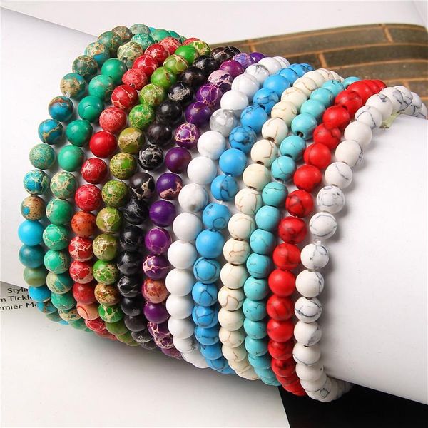 beaded, strands 6mm natural stone beads elastic string rope bracelets for women men colorful summer party, Black
beaded, strands 6mm natural stone beads elastic string rope bracelets for women men colorful summer party, Black