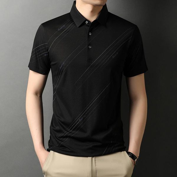 men's t-shirts brand classic solid color turn-down colar silk t shirt men clothes summer streetwear casual tshirt male homme, White;black
men's t-shirts brand classic solid color turn-down colar silk t shirt men clothes summer streetwear casual tshirt male homme, White;black