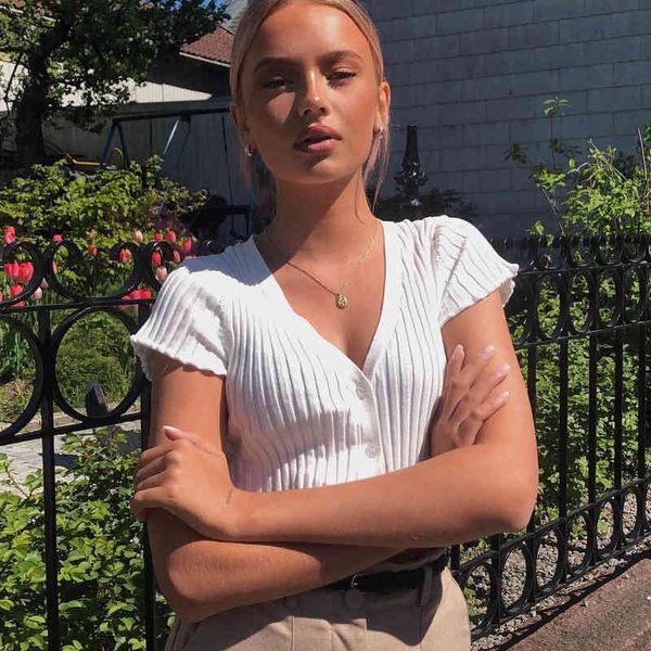 titame casual tshirt white crop women v neck short sleeve ruffles t-shirt ladies fashion basic tee buttons summer 210515
titame casual tshirt white crop women v neck short sleeve ruffles t-shirt ladies fashion basic tee buttons summer 210515