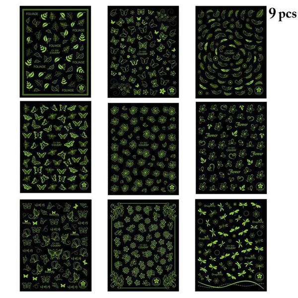 kapmore 9 sheets butterfly flower nail sticker luminous nail decal art decoration diy manicure tools for women girls, Black
kapmore 9 sheets butterfly flower nail sticker luminous nail decal art decoration diy manicure tools for women girls, Black