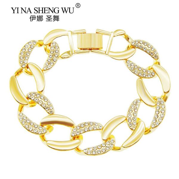 link, chain iced out gold color men hiphop bling bracelets fashion rhinestone 20cm long miami cuban link hip hop bracelet jewelry, Black
link, chain iced out gold color men hiphop bling bracelets fashion rhinestone 20cm long miami cuban link hip hop bracelet jewelry, Black
