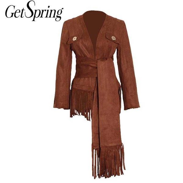 getspring women coat imitation deerskin women's jackets tassel belt various ways wear girls s fashion winter jacket 210601, Black;brown
getspring women coat imitation deerskin women's jackets tassel belt various ways wear girls s fashion winter jacket 210601, Black;brown