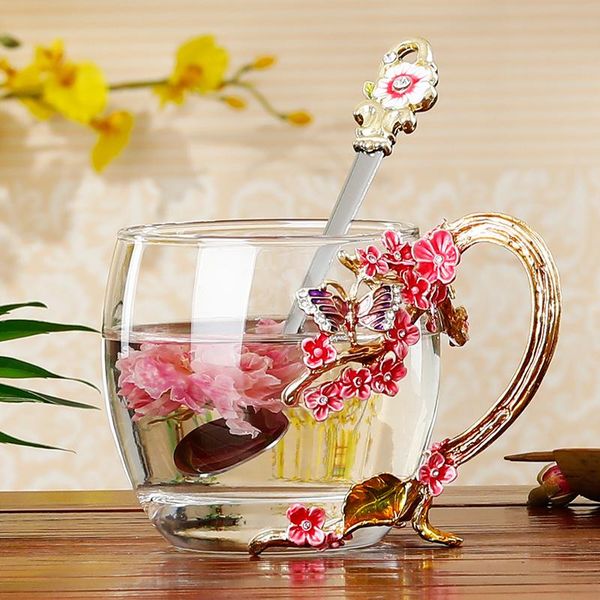 enamel flower tea cup water glass household drinking coffee with spoon luxury wedding gifts home decoration wine glasses
enamel flower tea cup water glass household drinking coffee with spoon luxury wedding gifts home decoration wine glasses