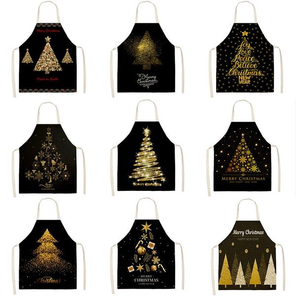 christmas golden black gift pattern cleaning aprons 53*65cm home cooking kitchen apron cook wear cotton linen bibs 46378-2
christmas golden black gift pattern cleaning aprons 53*65cm home cooking kitchen apron cook wear cotton linen bibs 46378-2