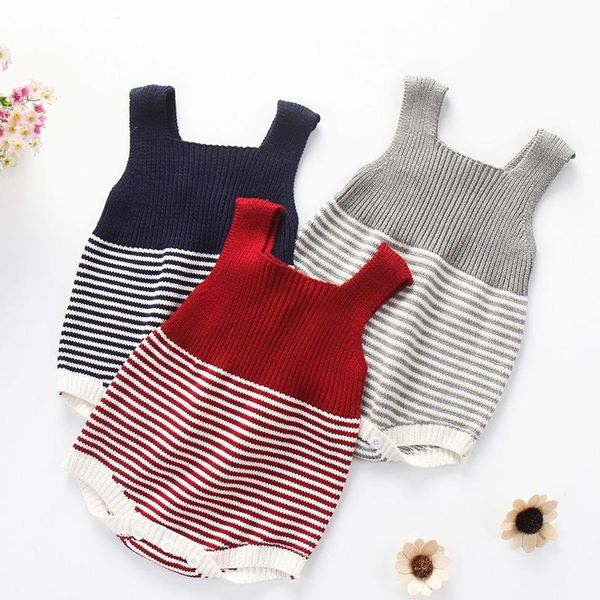 korean style spring baby boys girls clothes infant sleeveless knit stripe jumpsuit toddler girl romper rompers, Blue
korean style spring baby boys girls clothes infant sleeveless knit stripe jumpsuit toddler girl romper rompers, Blue
