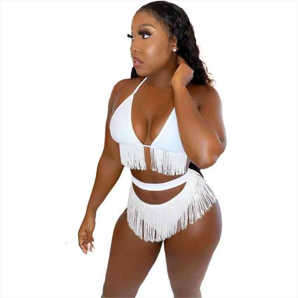 s-xl womens halter fringe swimwear two piece push up bra bandage beachwear bikini set maillots de bain biquini, White;black
s-xl womens halter fringe swimwear two piece push up bra bandage beachwear bikini set maillots de bain biquini, White;black
