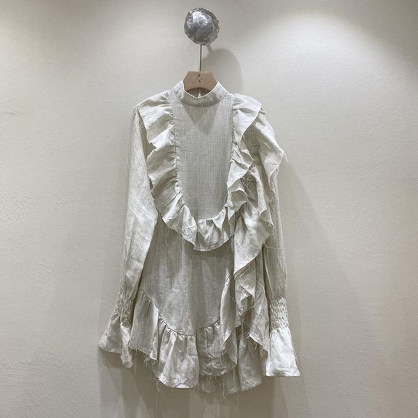 women's blouses & shirts tvvovvin spring pullover stand neck long sleeve shirt solid color splicing ruffles women rough edges blouse f1, White
women's blouses & shirts tvvovvin spring pullover stand neck long sleeve shirt solid color splicing ruffles women rough edges blouse f1, White