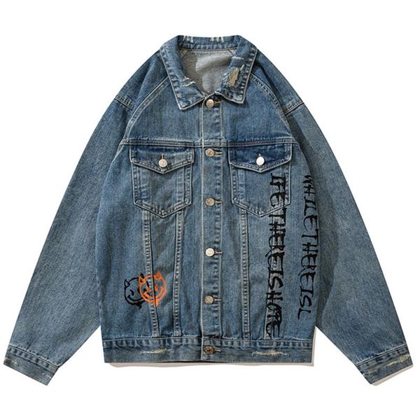 men's jackets men hip hop jean jacket streetwear graffiti letter print harajuku denim coat gothic punk casual fashion clothing, Black;brown
men's jackets men hip hop jean jacket streetwear graffiti letter print harajuku denim coat gothic punk casual fashion clothing, Black;brown