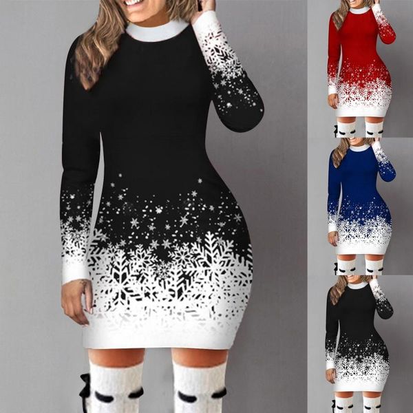 casual dresses women's long-sleeved round neck christmas printed snowflake feminine clothes pencil set up korea one piece ladies autumn, Black;gray
casual dresses women's long-sleeved round neck christmas printed snowflake feminine clothes pencil set up korea one piece ladies autumn, Black;gray