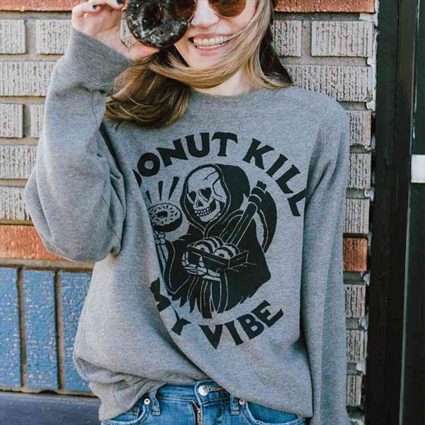 donut kill my vibe funny autumn winter thick devil print pullover long sleeve 80s vintage graphic long sleeve sweatshirt, Black
donut kill my vibe funny autumn winter thick devil print pullover long sleeve 80s vintage graphic long sleeve sweatshirt, Black