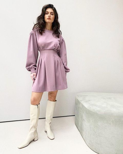casual dresses 2021 purple round neck banquet fashion sense retro birthday party dress long sleeve short skirt a-line, Black;gray
casual dresses 2021 purple round neck banquet fashion sense retro birthday party dress long sleeve short skirt a-line, Black;gray