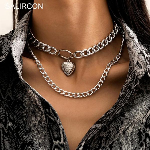 pendant necklaces salircon punk love heart choker necklace for women simple letter chunky chain collar girls jewelry gift, Silver
pendant necklaces salircon punk love heart choker necklace for women simple letter chunky chain collar girls jewelry gift, Silver