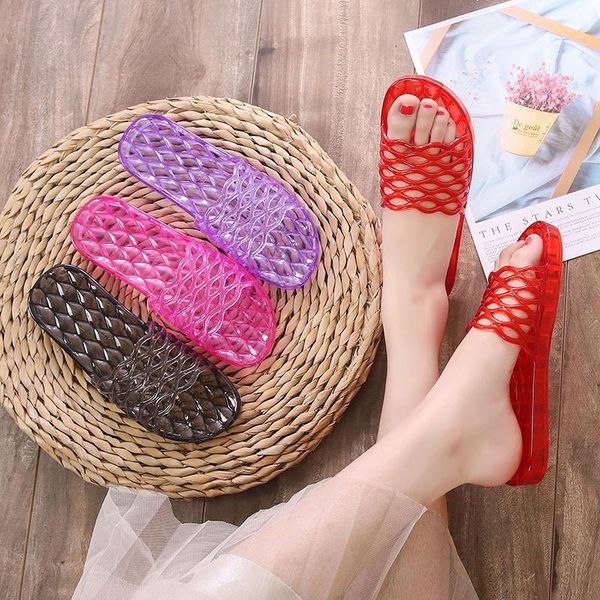 summer 2021 slippers lady sandals lovely jelly transparent open toe outdoor beach, Black
summer 2021 slippers lady sandals lovely jelly transparent open toe outdoor beach, Black