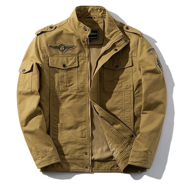 men's jackets autumn workwear wear coat outdoors cotton washing jacket with epaulets zipper clothes large size, Black;brown
men's jackets autumn workwear wear coat outdoors cotton washing jacket with epaulets zipper clothes large size, Black;brown