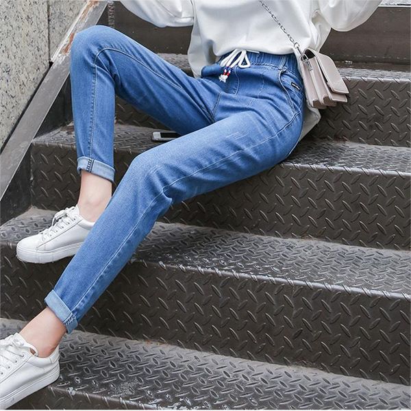 women's jeans large size fat mm elastic autumn casual harem pants slim feet plus waist high, Blue
women's jeans large size fat mm elastic autumn casual harem pants slim feet plus waist high, Blue