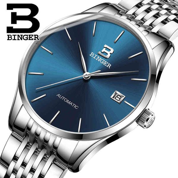 binger fashion men's watch automatic mechanical pulse rvs male clock relogio masculino 2018 new, Slivery;brown
binger fashion men's watch automatic mechanical pulse rvs male clock relogio masculino 2018 new, Slivery;brown