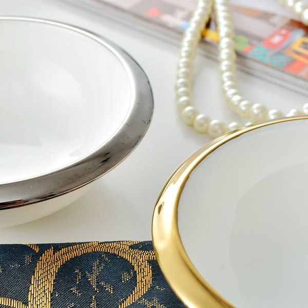 bowls kitchen nordic ceramic bowl soup western restaurant gold and silver border
bowls kitchen nordic ceramic bowl soup western restaurant gold and silver border
