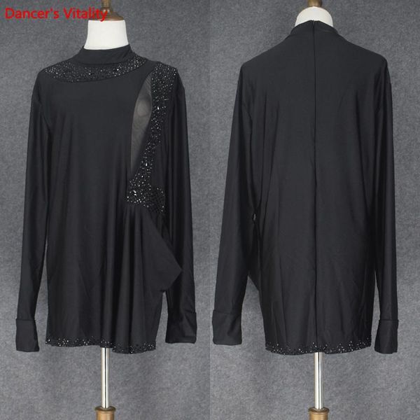 stage wear 2021 man latin dance for senior diamond male long sleeve fabric shirt men ballroom competition shirts, Black;red
stage wear 2021 man latin dance for senior diamond male long sleeve fabric shirt men ballroom competition shirts, Black;red