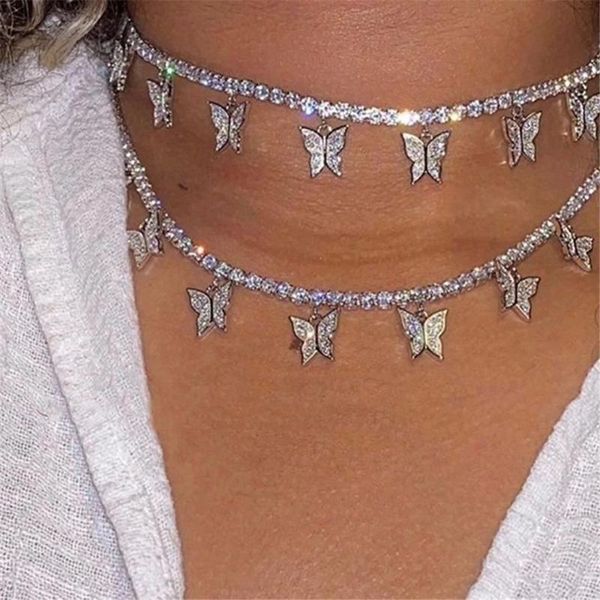bohemia double layer women silver color metal butterfly charms necklace crystal tennis chain shiny rhinestones jewelry pendant necklaces
bohemia double layer women silver color metal butterfly charms necklace crystal tennis chain shiny rhinestones jewelry pendant necklaces