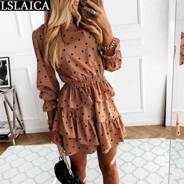 dresses for women polka dot print ruffle woman dress fashion streetwear sale party long sleeve mini vestido de mujer 210515, Black;gray
dresses for women polka dot print ruffle woman dress fashion streetwear sale party long sleeve mini vestido de mujer 210515, Black;gray