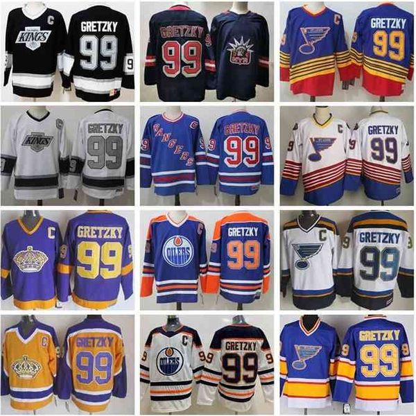 96 Ice Hockey 99 Wayne Gretzky Jersey Men New York Rangers St Louis Blues LA Los Angeles Kings Edmonton Oilers Blue White Retro Vintage, Colour 1
96 Ice Hockey 99 Wayne Gretzky Jersey Men New York Rangers St Louis Blues LA Los Angeles Kings Edmonton Oilers Blue White Retro Vintage, Colour 1